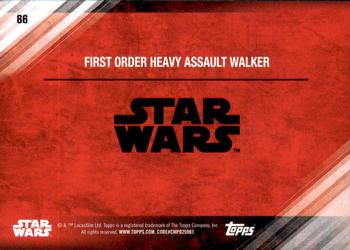 2017 Topps Star Wars: The Last Jedi - Purple #66 First Order Heavy Assault Walker Back