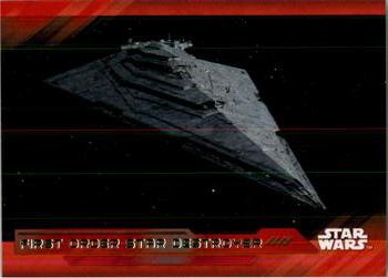 2017 Topps Star Wars: The Last Jedi - Red #62 First Order Star Destroyer Front