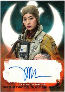 2017 Topps Star Wars: The Last Jedi - Autographs Red #A-VN Veronica Ngo Front