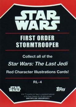2017 Topps Star Wars: The Last Jedi - Red Character Illustrated #RL-4 First Order Stormtrooper Back