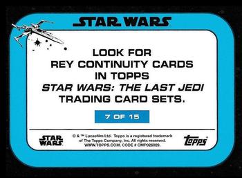 2017 Topps Star Wars: The Last Jedi - Rey Continuity (Part 2) #7 Rey Back