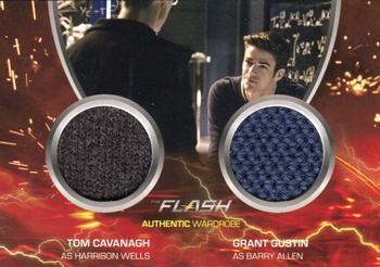 2017 Cryptozoic The Flash Season 2 - Dual Wardrobes #DM3 Tom Cavanagh / Grant Gustin Front