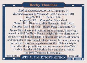 1992 Tall Stacks Special Collector's Edition #NNO Becky Thatcher Back
