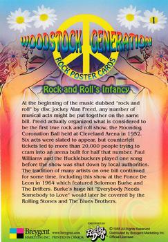 2010 Breygent Woodstock Generation Rock Poster Cards #1 Rock and Roll's Infancy Back