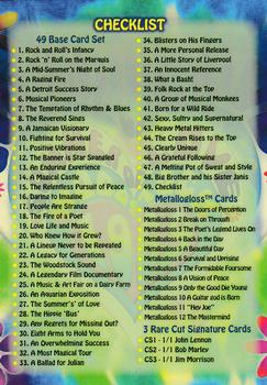 2010 Breygent Woodstock Generation Rock Poster Cards #49 Checklist Front