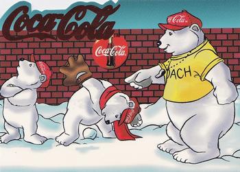 1996 Collect-A-Card Coca-Cola Polar Bears - T-Ball Practice #SP-2 Where's the Ball Front