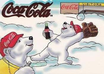 1996 Collect-A-Card Coca-Cola Polar Bears - T-Ball Practice #SP-5 Throwing Error Front