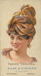 1888 Allen & Ginter World's Beauties (N27) #NNO Irene Verona Front