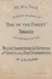 1888 D. Buchner & Co. Police Inspectors & Captains (N288) #NNO William Berghold Back