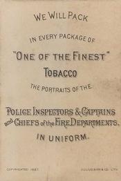 1888 D. Buchner & Co. Police Inspectors & Captains (N288) #NNO John H. McCullagh Back