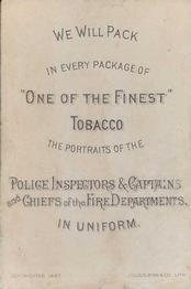 1888 D. Buchner & Co. Police Inspectors & Captains (N288) #NNO John Sanders Back