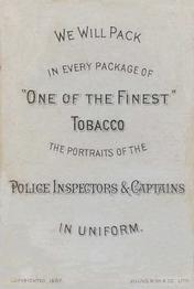 1888 D. Buchner & Co. Police Inspectors & Captains (N288) #NNO Henry V. Steers Back