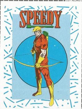 1989 DC Comics Backing Board Cards #56 Speedy Front