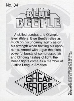 1989 DC Comics Backing Board Cards #84 Blue Beetle Back