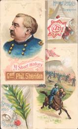 1888 W. Duke, Sons & Co. Histories of Generals (N114) #NNO Philip Sheridan Front