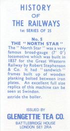 1974 Glengettie Tea History of the Railways 1st Series #5 The 