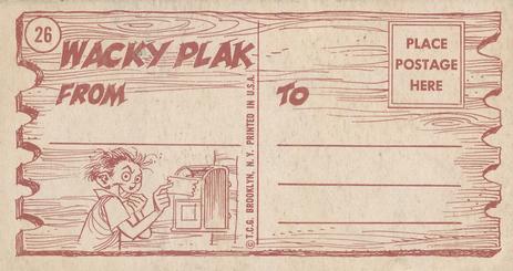 1959 Topps Wacky Plaks #26 Whether You're Rich... Back