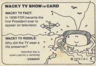 1978 Hostess Wacky TV Shows #4 Smell The Truth Back
