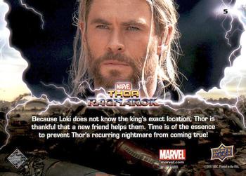 2017 Upper Deck Marvel Thor Ragnarok #5 Search for Odin Back