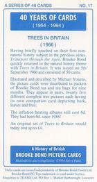 1994 Brooke Bond 40 Years of Cards (Black Back) - Dark Blue Back #17 Trees in Britain Back