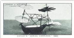 1932 Lambert & Butler A History of Aviation (Green Fronts) #1 Cayley’ “Aerial Carriage.” 1843 Front