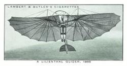 1932 Lambert & Butler A History of Aviation (Green Fronts) #5 A Lilienthal Glider, 1895 Front