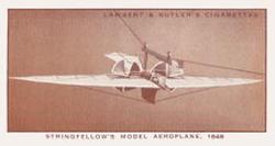 1933 Lambert & Butler A History of Aviation (Brown Fronts) #3 Stringfellow’s Model Aeroplane, 1848 Front