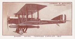 1933 Lambert & Butler A History of Aviation (Brown Fronts) #19 Short “Shirl” Torpedo Carrier, 1917 Front