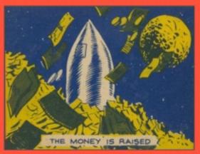 1951 Flip-Cards A Trip Around the Moon (W670-4) #6 The Money Is Raised Front
