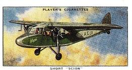 1990 Imperial Tobacco Ltd. 1935 Player's Aeroplanes (Civil) (Reprint) #20 Short “Scion” (Great Britain) Front