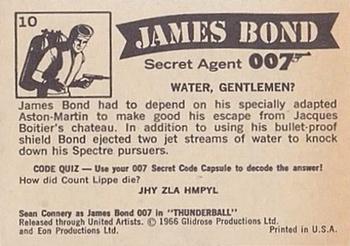 1966 Philadelphia Thunderball James Bond #10 Water, Gentlemen? Back