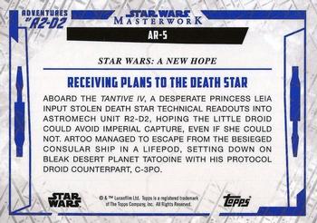 2017 Topps Star Wars Masterwork - Adventures of R2-D2 #AR-5 Receiving plans to the Death Star Back