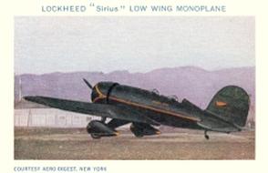 1929 Necco Real Airplane Pictures (E195) #3 Lockheed “Sirius” Low Wing Monoplane Front