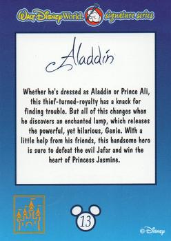 2001 Disney World Signature Series #13 Aladdin Back