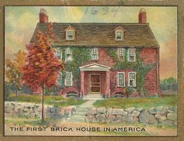 1911 Helmar Historic Homes (T69) #NNO The First Brick House In America Front