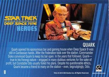 2018 Rittenhouse Star Trek Deep Space Nine Heroes & Villains #8 Quark Back
