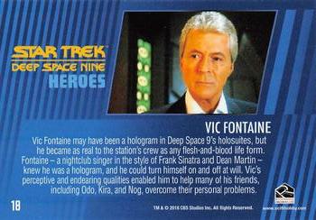 2018 Rittenhouse Star Trek Deep Space Nine Heroes & Villains #18 Vic Fontaine Back