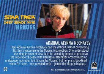2018 Rittenhouse Star Trek Deep Space Nine Heroes & Villains #28 Admiral Alynna Nechayev Back