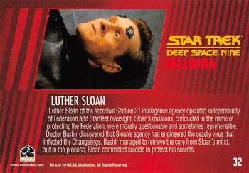 2018 Rittenhouse Star Trek Deep Space Nine Heroes & Villains #32 Luther Sloan Back