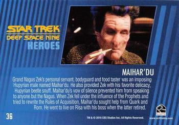 2018 Rittenhouse Star Trek Deep Space Nine Heroes & Villains #36 Maihar’du Back