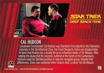 2018 Rittenhouse Star Trek Deep Space Nine Heroes & Villains #56 Cal Hudson Back