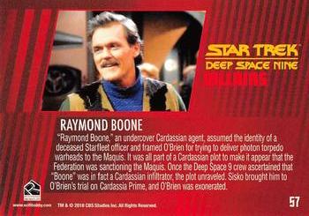 2018 Rittenhouse Star Trek Deep Space Nine Heroes & Villains #57 Raymond Boone Back