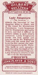 1990  Card Collectors Society Gilbert and Sullivan 1927 2nd Series (reprint) #42 Lady Sangazure Back