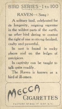 1910 American Tobacco Bird Series (T42) #NNO Raven Back
