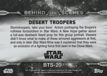 2018 Topps Star Wars: A New Hope Black & White - Behind the Scenes #BTS-20 Desert Troopers Back