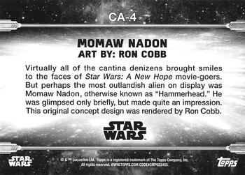 2018 Topps Star Wars: A New Hope Black & White - Concept Art #CA-4 Momaw Nadon Back