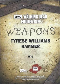 2017 Topps The Walking Dead: Evolution - Weapons #W-4 Tyreese's Hammer Back
