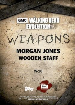 2017 Topps The Walking Dead: Evolution - Weapons #W-10 Morgan's Wooden Staff Back