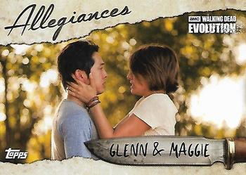 2017 Topps The Walking Dead: Evolution - Allegiances #AL-4 Glenn & Maggie Front