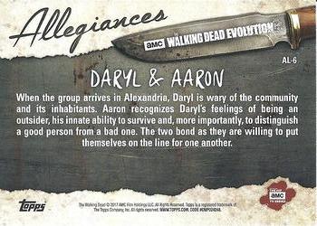 2017 Topps The Walking Dead: Evolution - Allegiances #AL-6 Daryl & Aaron Back